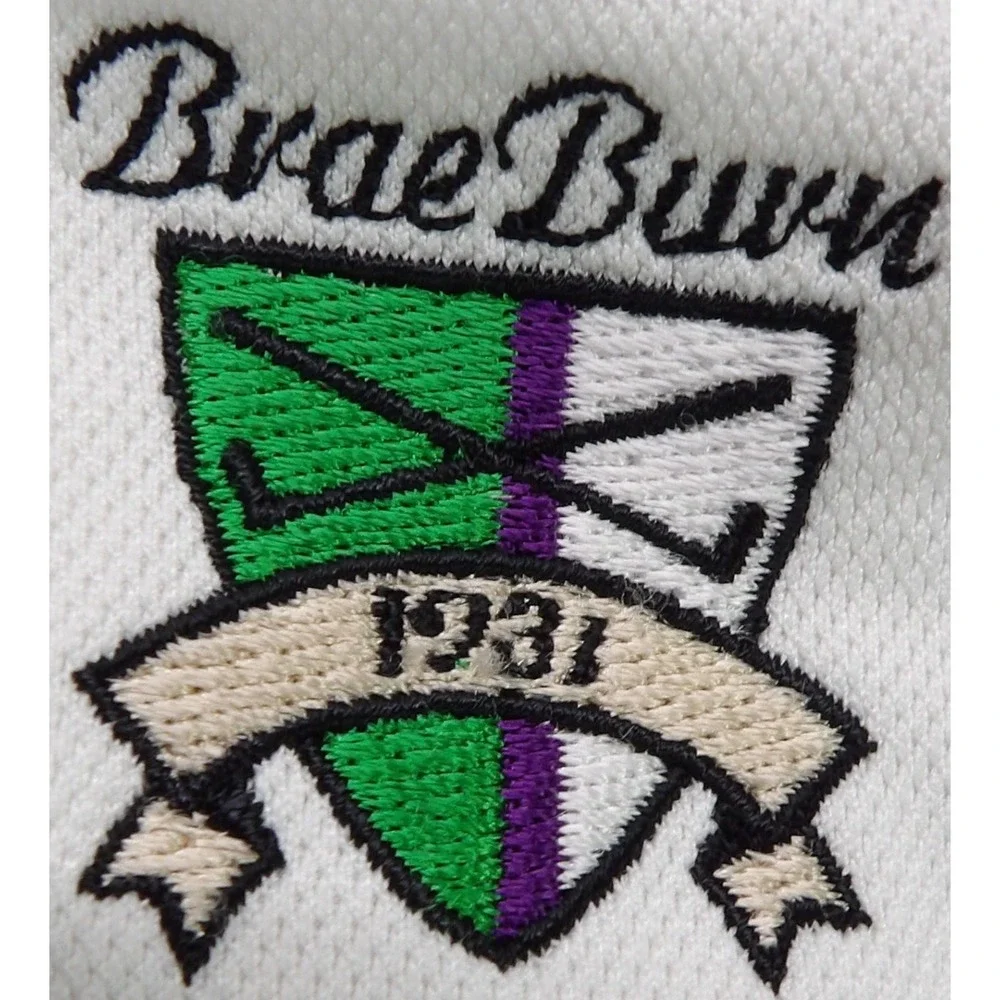 Nike Golf Dri-FIT Polo Shirt BraeBurn Country Club Short Sleeve Men Medium White